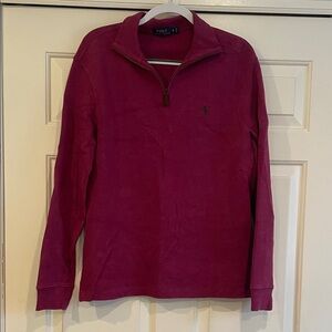 Polo by Ralph Lauren Men’s Quarter-Zip Sweater - Magenta